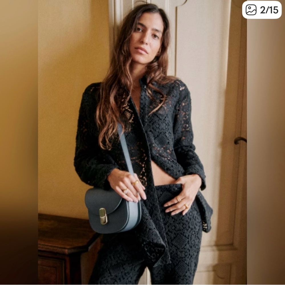 Sezane Black Fausto Pants. NWT - Picture 3 of 11